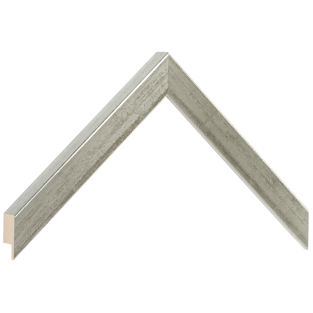 Bilderleiste Ayous flach 20 mm breit 20 hoch - Silber antik - Musterwinkel
