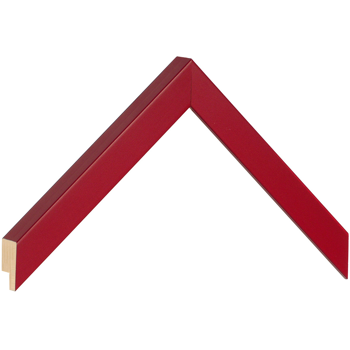 Moulding finger-jointed pine, width 20mm, height 20 - Burgundy - Musterwinkel