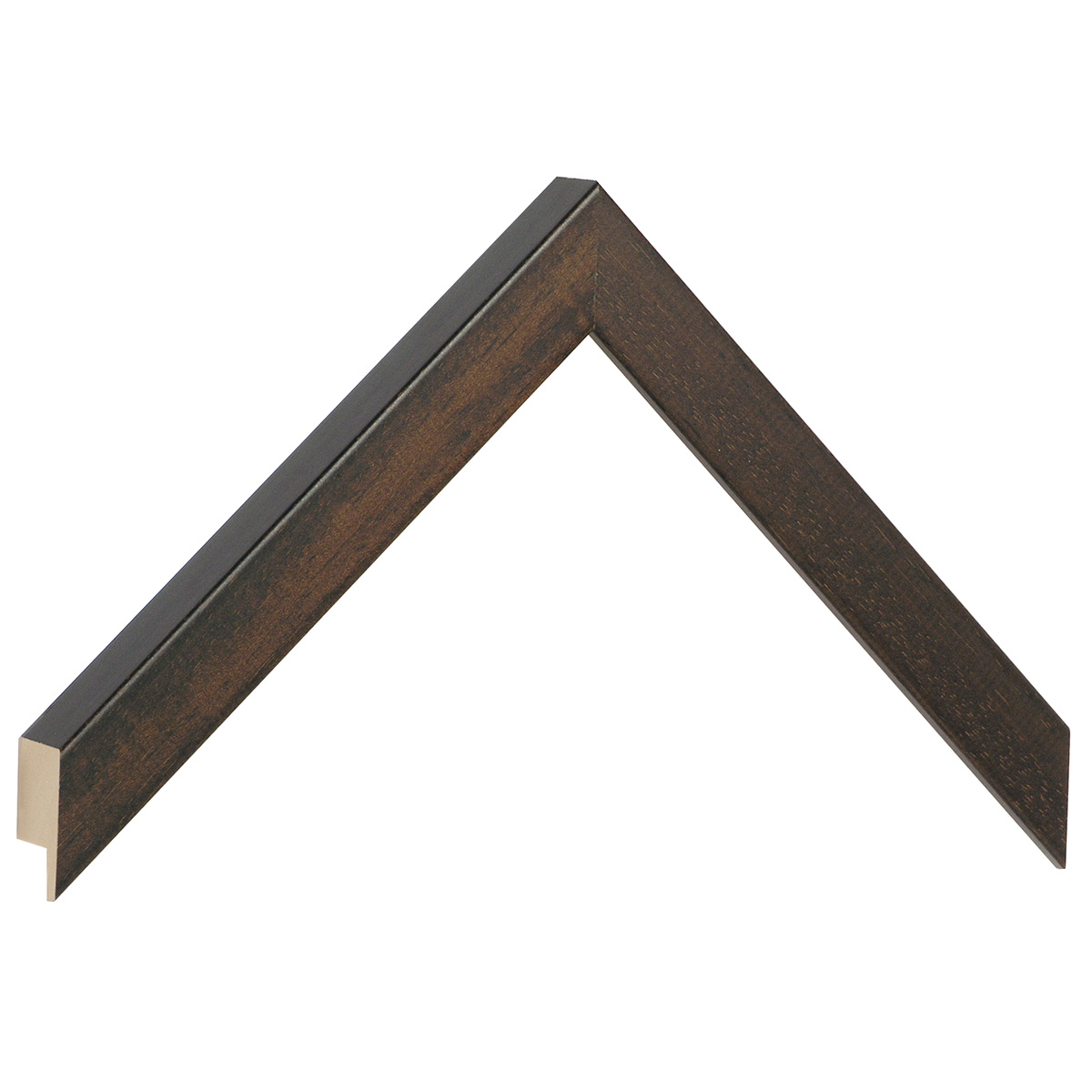 Bilderleiste Ayous flach 20 mm breit 20 hoch - Nussbaum - Musterwinkel