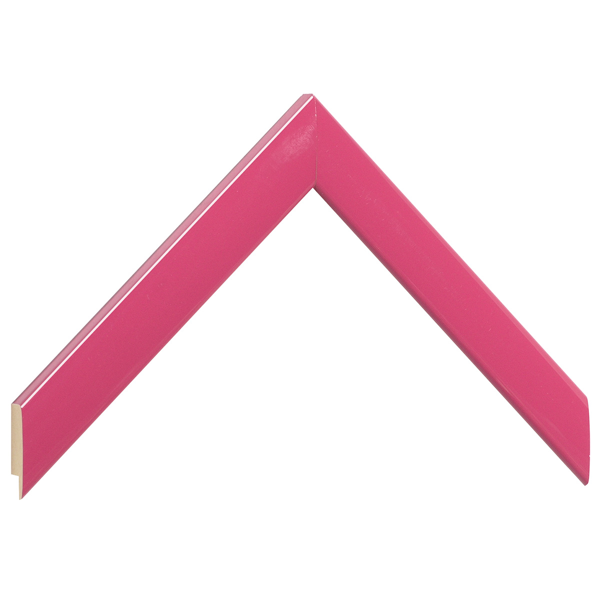 Bilderleiste Ayous 23 mm breit 13 mm hoch - Rosa glänzend - Musterwinkel
