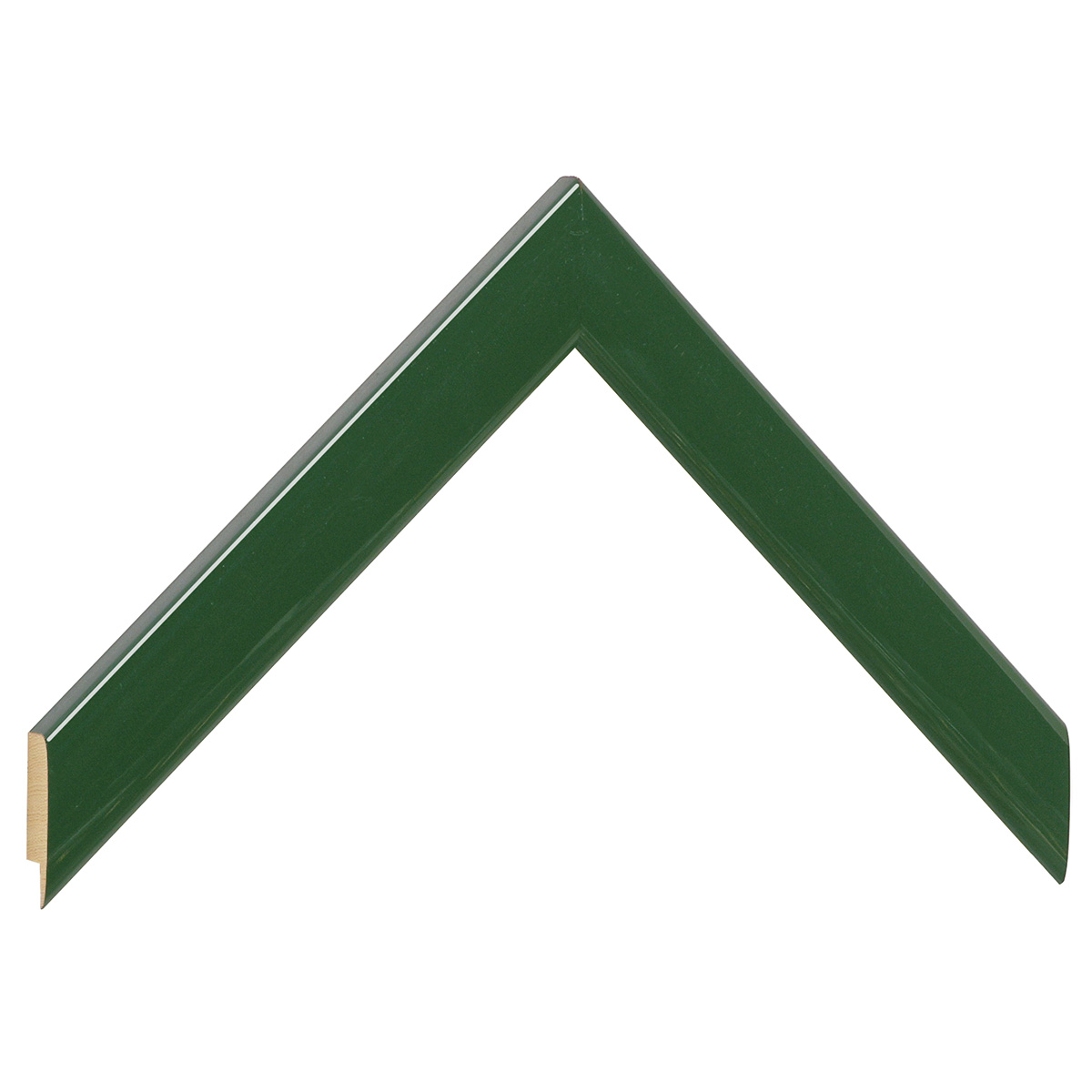 Bilderleiste Ayous flach 23 mm breit 13 hoch - Grün glänzend - Musterwinkel