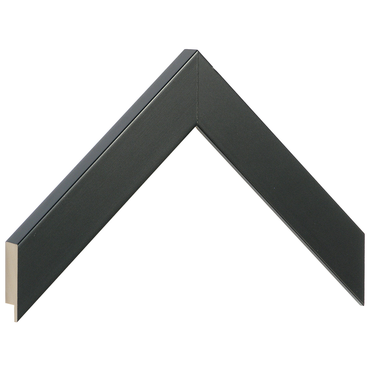 Bilderleiste Ayous flach 30 mm breit 20 hoch - Schwarz matt - Musterwinkel