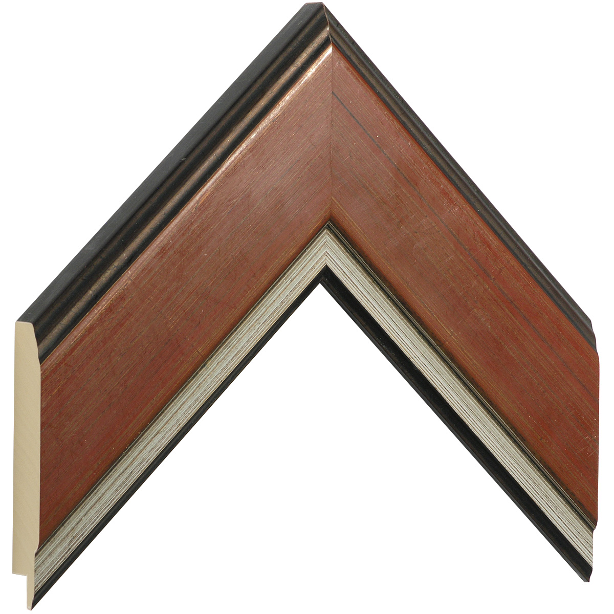 Bilderleiste Ayous 65 mm breit 20 mm hoch - Gold rote Rille - Musterwinkel