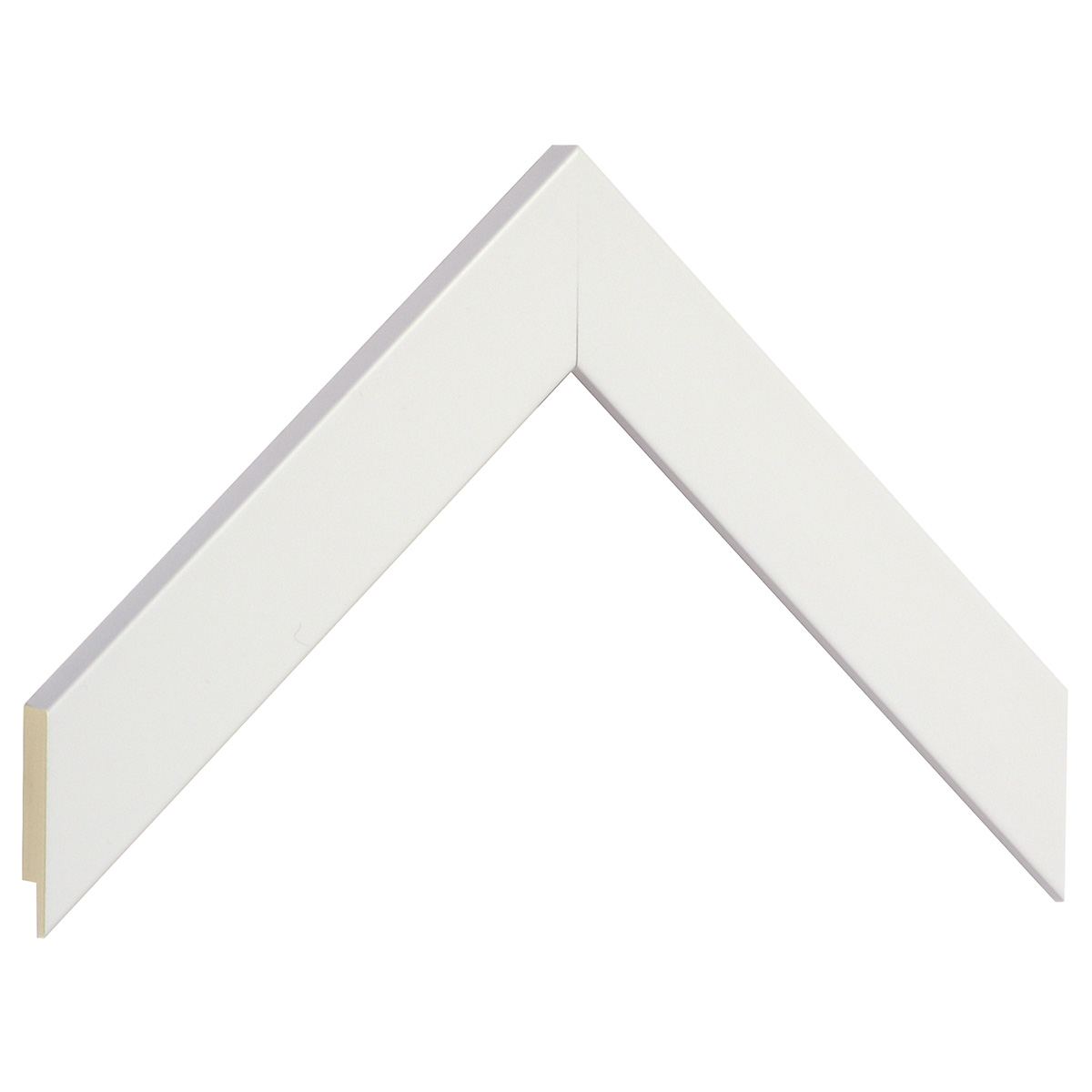 Bilderleiste Ayous flach 30 mm breit 14 mm hoch - Weiss matt - Musterwinkel