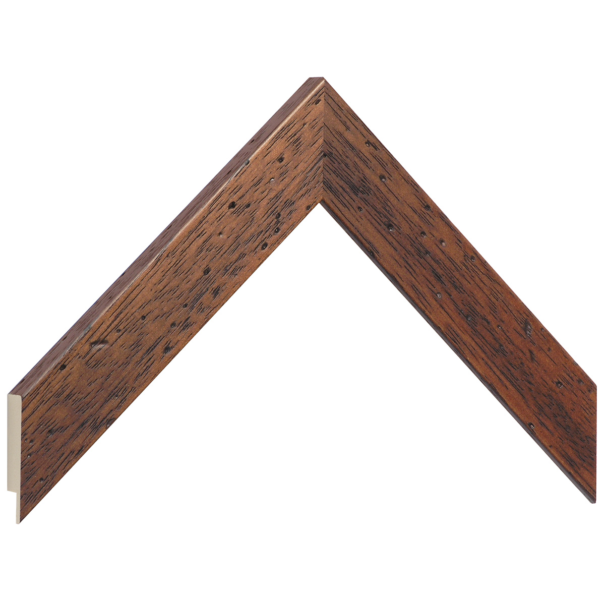 Bilderleiste Ayous flach 30 mm breit 14 mm hoch - Nuss antik - Musterwinkel