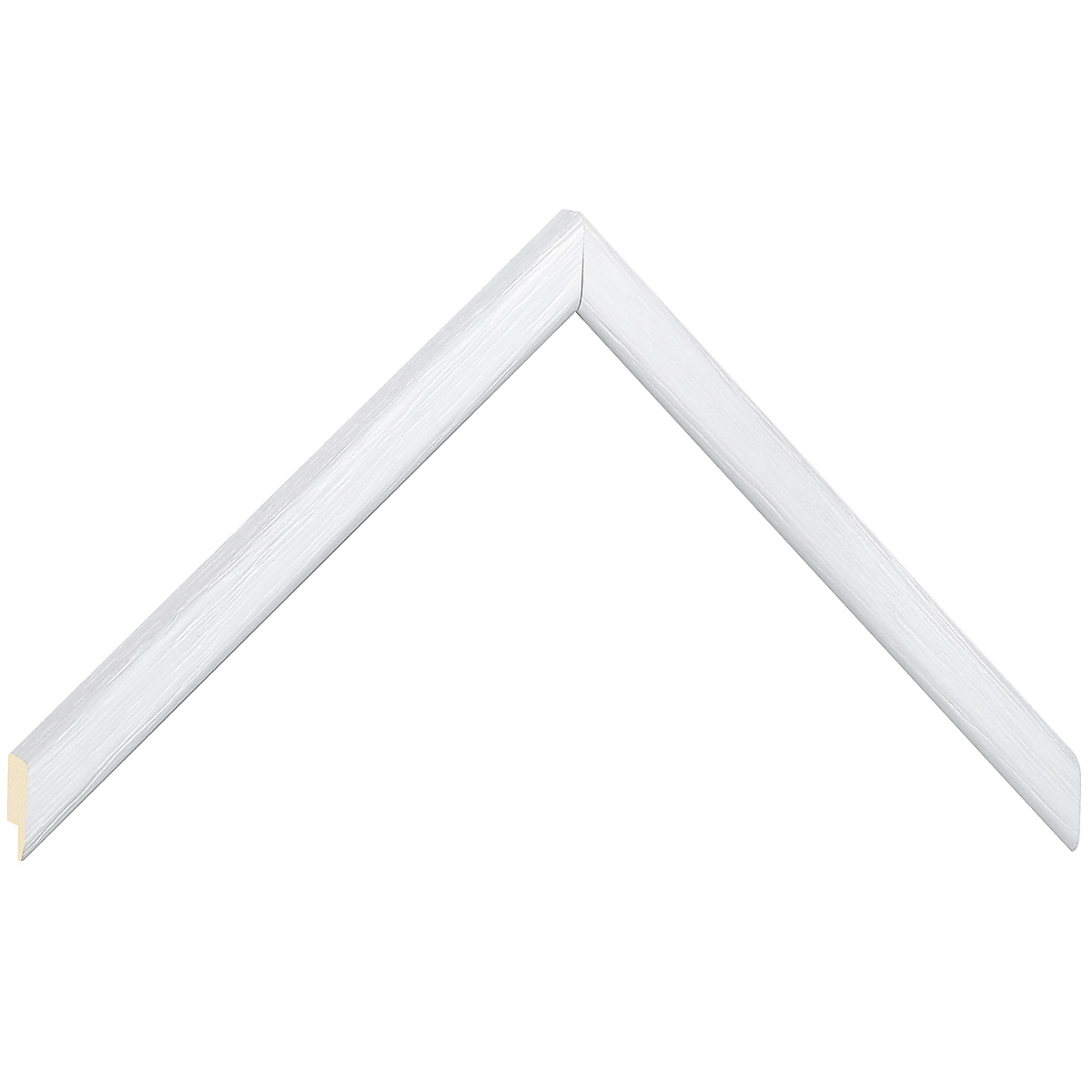 Bilderleiste Ayous 13 mm breit 13 mm hoch - Weiss offenporig - Musterwinkel