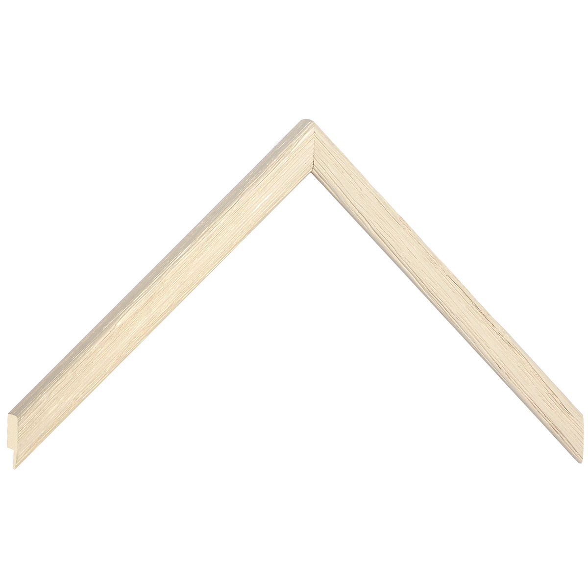 Bilderleiste Ayous 13 mm breit 13 mm hoch - Creme offenporig - Musterwinkel