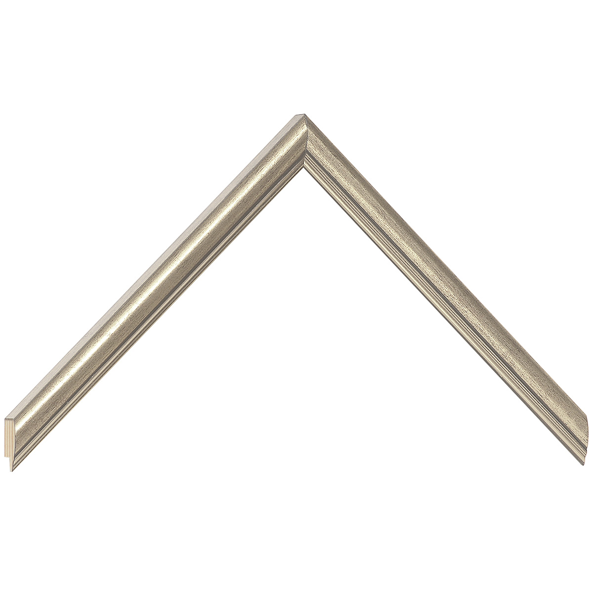 Bilderleiste keilgezinkte Pinie 14 mm breit 14 mm hoch - SIlber - Musterwinkel