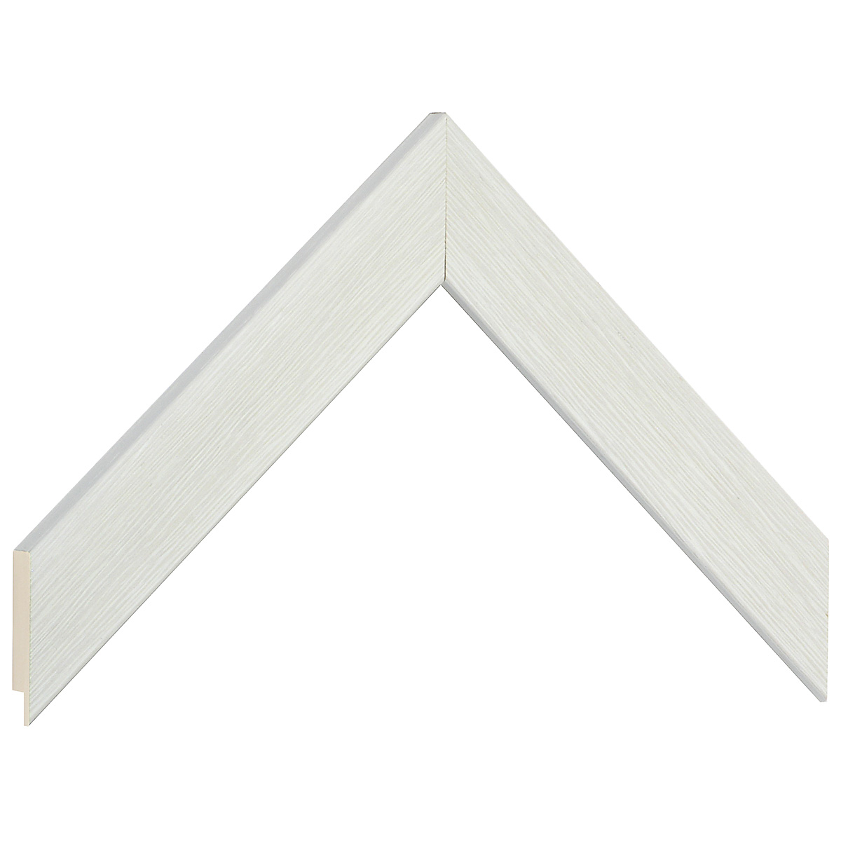 Bilderleiste Ayous flach 30 mm breit 14 mm hoch - Weiss offenporig - Musterwinkel