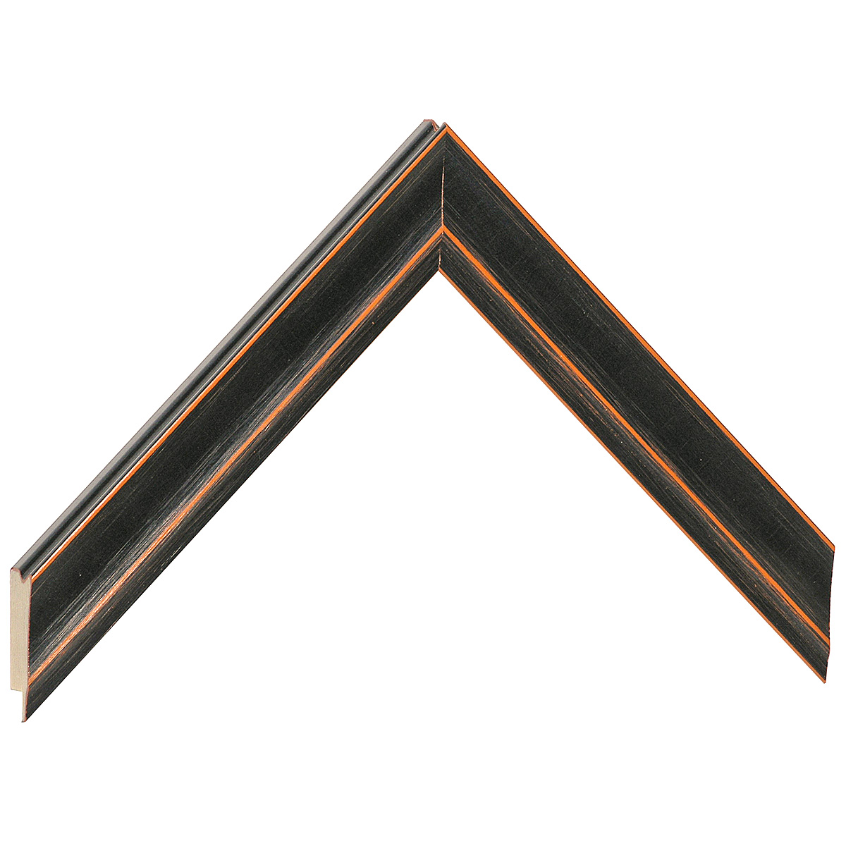 Bilderleiste keilgezinkte Pinie 26 mm breit 14 mm hoch - Mahagoni - Musterwinkel