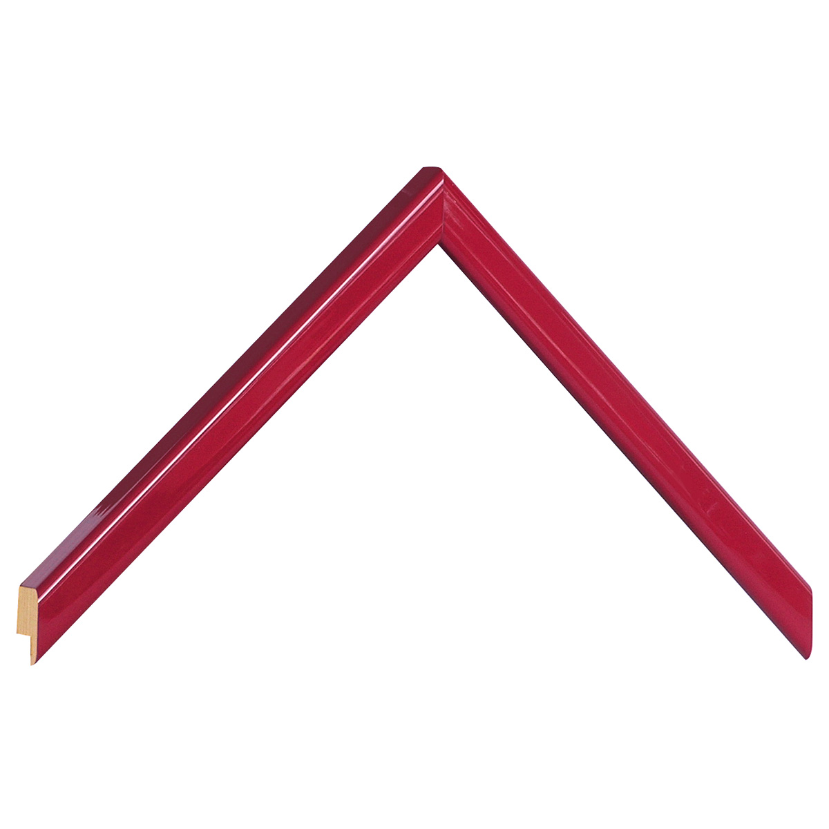 Bilderleiste keilgezinkte Pinie 26 mm breit 23 mm hoch - Bordeaux glänz. - Musterwinkel