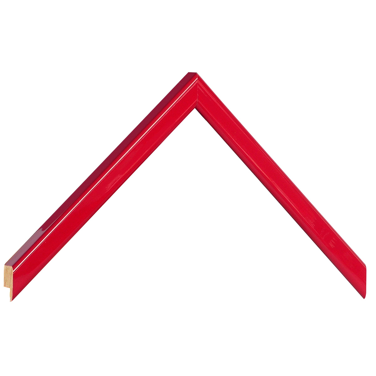 Bilderleiste keilgezinkte Pinie 14 mm breit - Rot glänzend - Musterwinkel