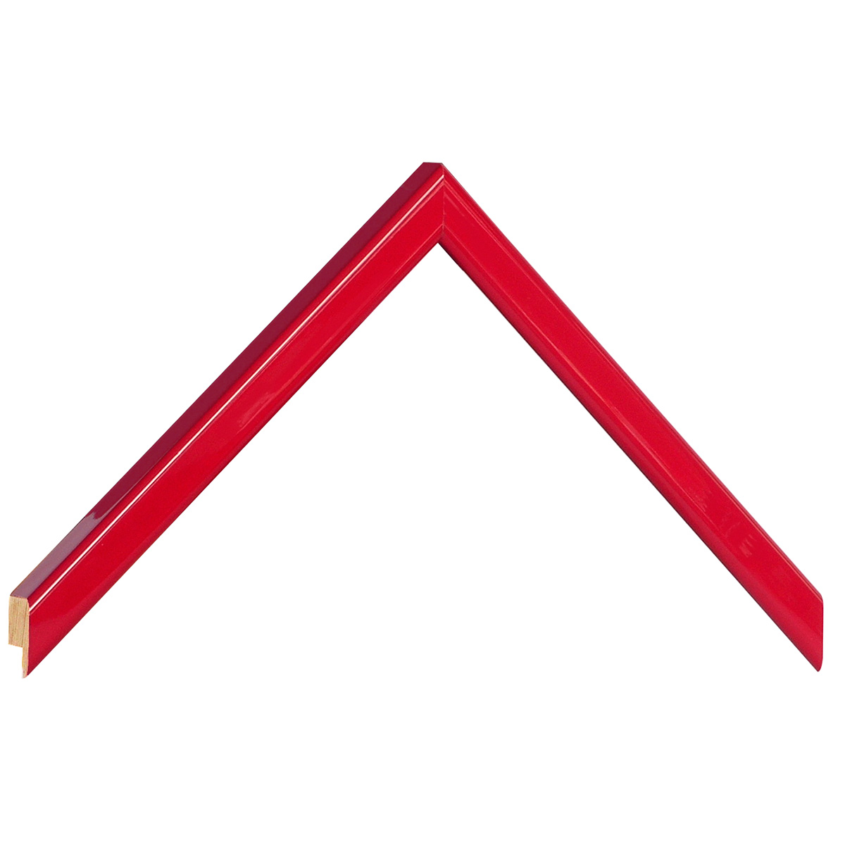 Bilderleiste keilgezinkte Pinie 26 mm breit 23 mm hoch - Rot glänzend - Musterwinkel