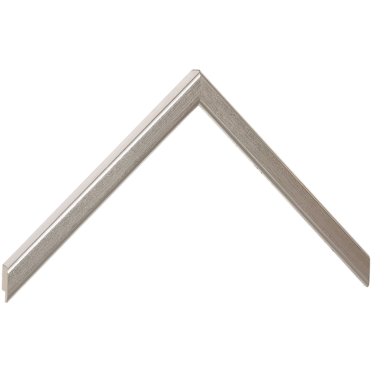 Bilderleiste keilgezinkte Pinie Breite 14 mm - Finish Silber - Musterwinkel