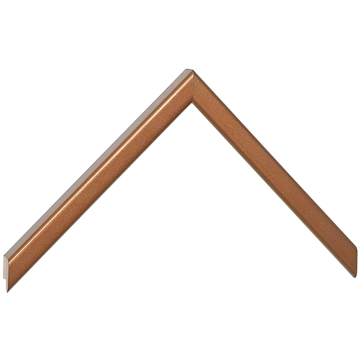 Bilderleiste keilgezinkte Pinie Breite 14 mm - Finish Kupfer - Musterwinkel
