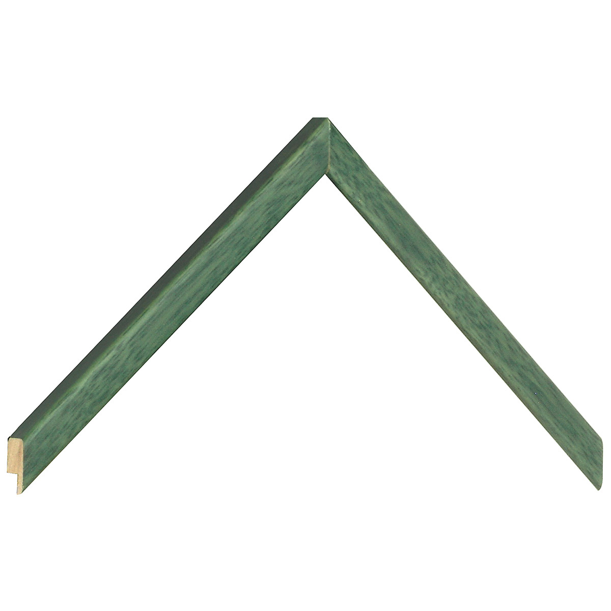 Bilderleiste Lindenholz  14 mm breit 14 mm hoch - Grün - Musterwinkel