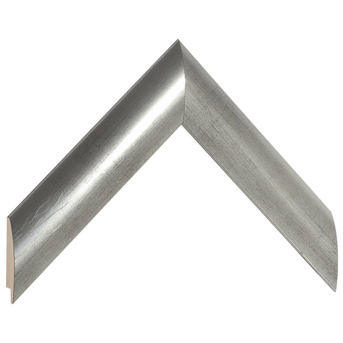 Bilderleiste keilgezinktes Pinie 35 mm gewölbt - Antiksilber - Musterwinkel