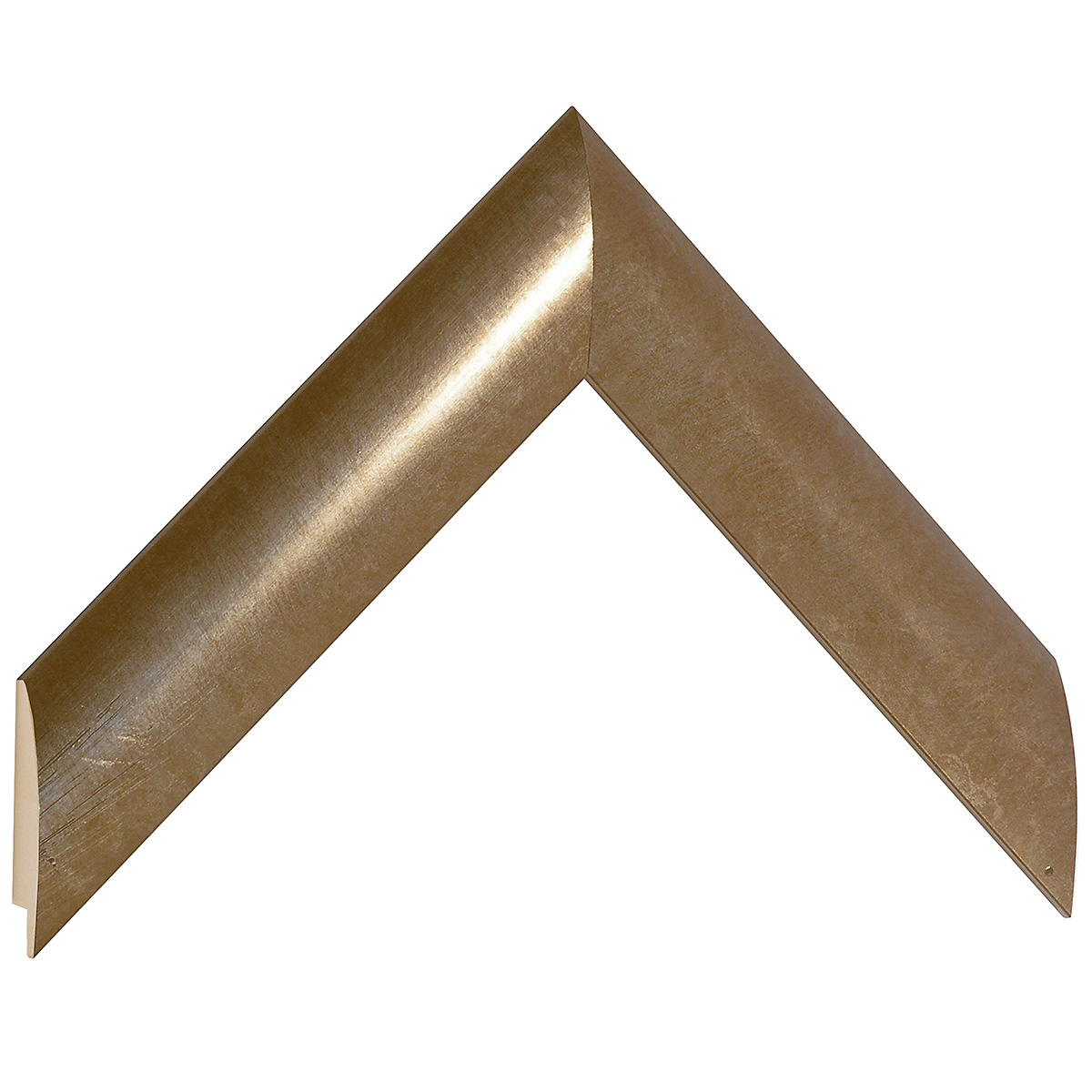 Bilderleiste keilgezinktes Pinie 35 mm gewölbt - Satinbronze - Musterwinkel