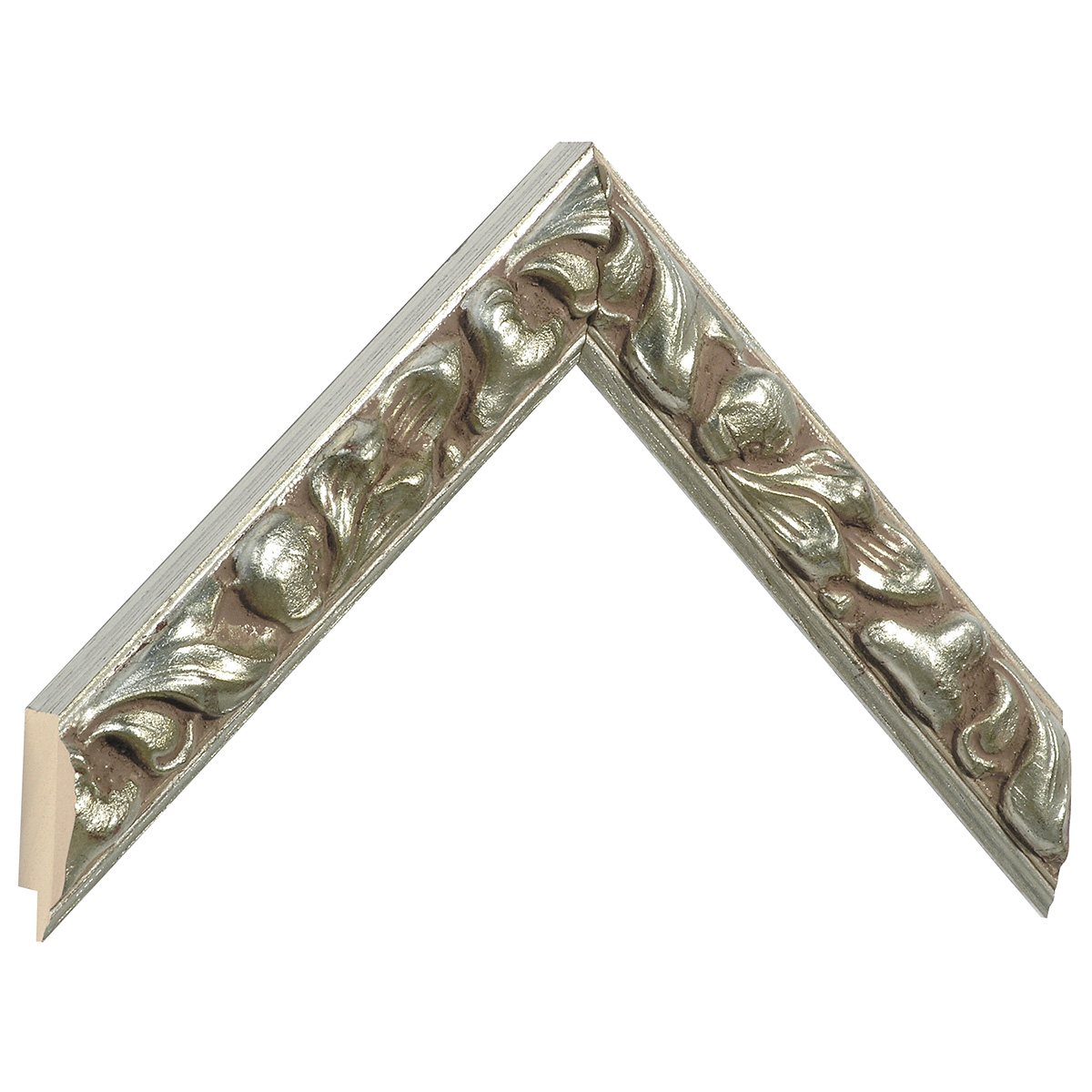Bilderleiste Ayous 29 mm breit 21 mm hoch -  Silber, verziert - Musterwinkel