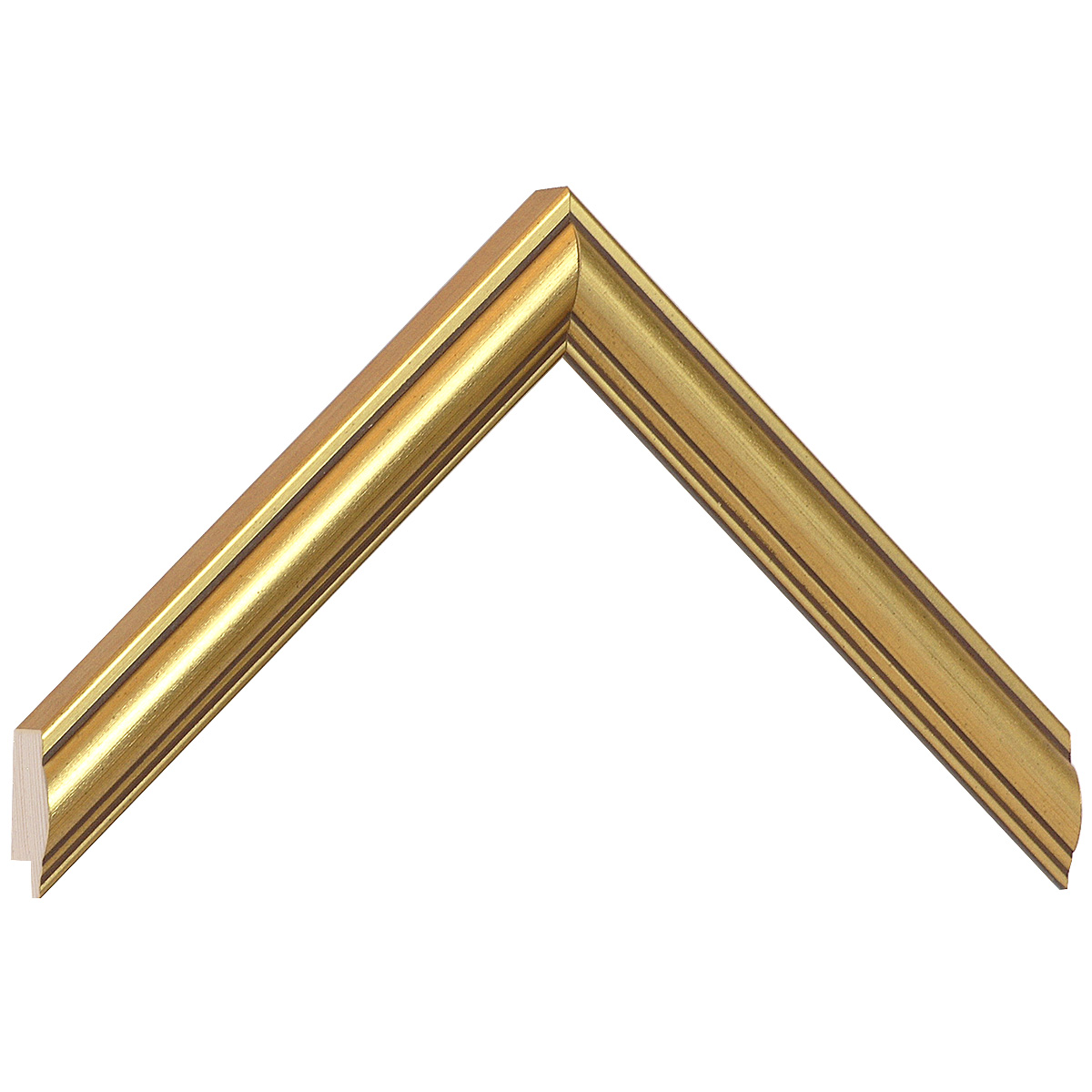 Bilderleiste keilgezinkte Pinie - 23 mm breit - 24 hoch - Gold - Musterwinkel