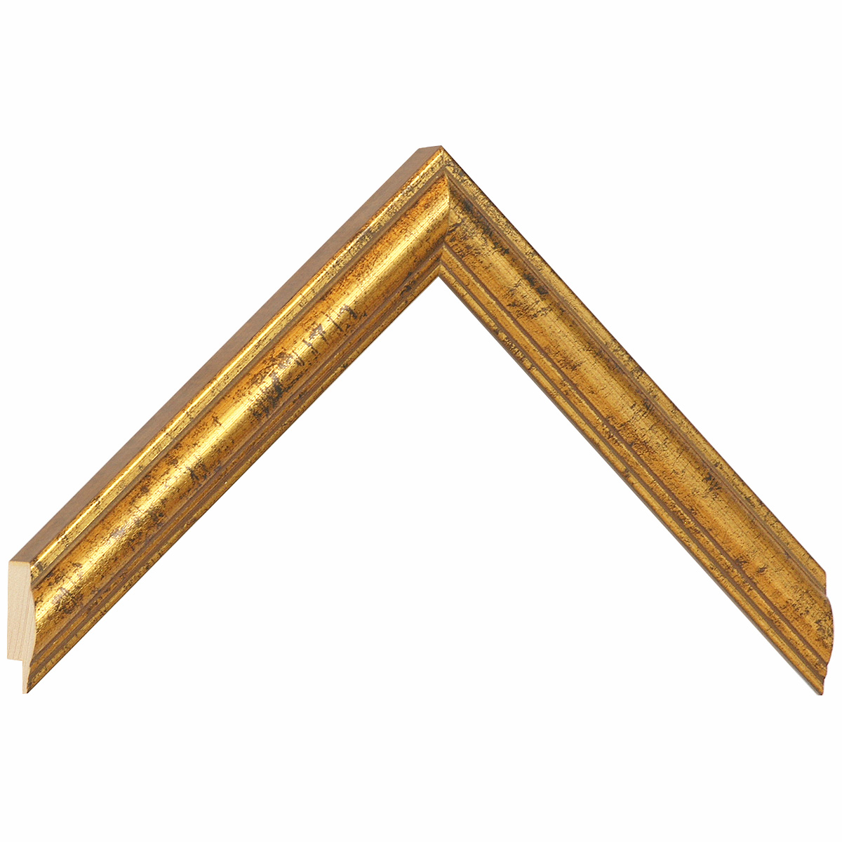 Bilderleiste keilgezinkte Pinie - 23 mm breit - 24 hoch - Antikgold - Musterwinkel
