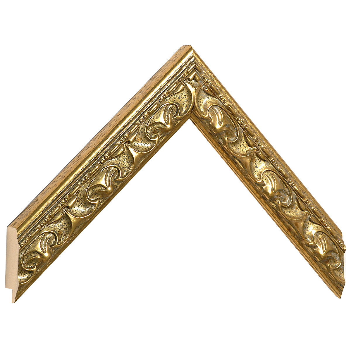 Bilderleiste Ayous 20 mm breit 18 mm hoch -  Gold, verziert - Musterwinkel