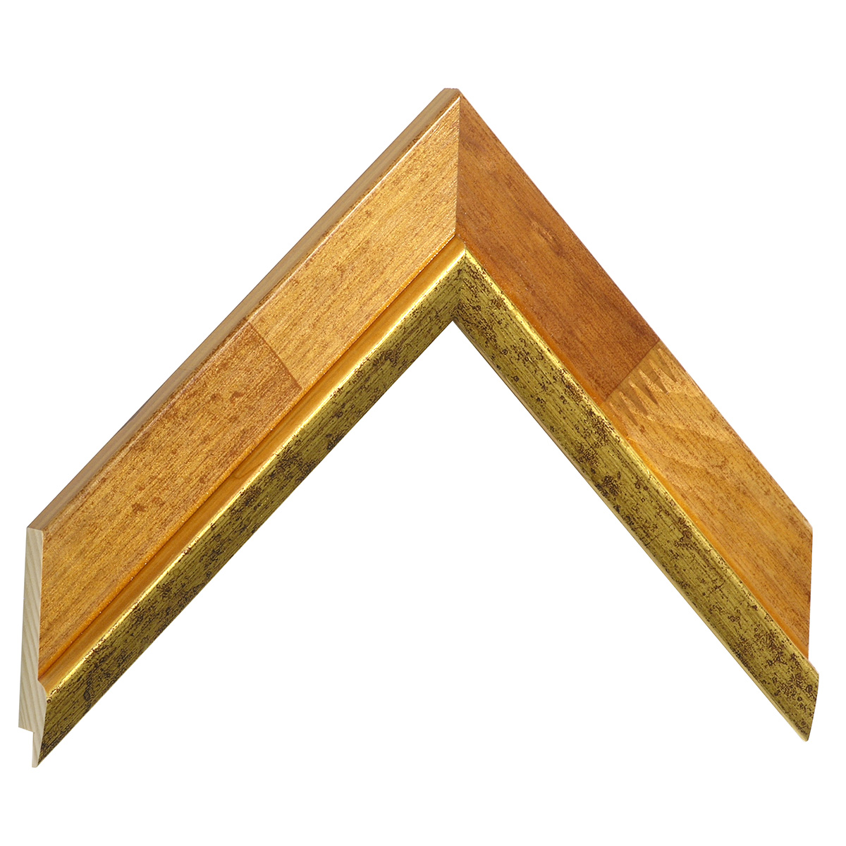 Bilderleiste keilgezinkte Pinie 39 mm breit 15 mm hoch Amber/Gold - Musterwinkel