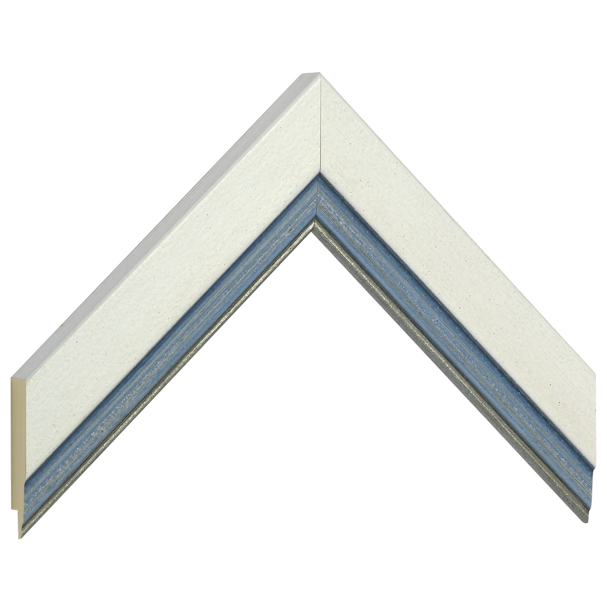Bilderleiste Ayous 39 mm breit - 19 hoch - Creme blauer Rand - Musterwinkel