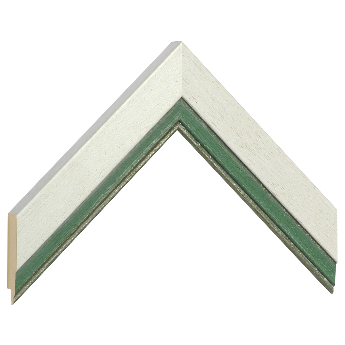 Bilderleiste Ayous 39 mm breit - 19 hoch - Creme grüner Rand - Musterwinkel