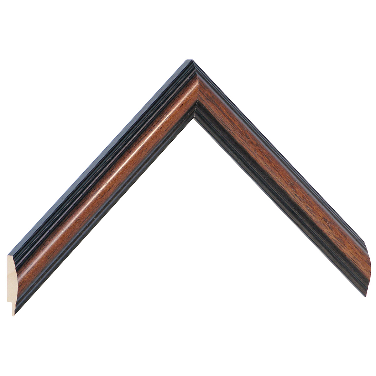 Bilderleiste Ayous 23 mm breit 19 mm hoch - Antiknuss - Musterwinkel