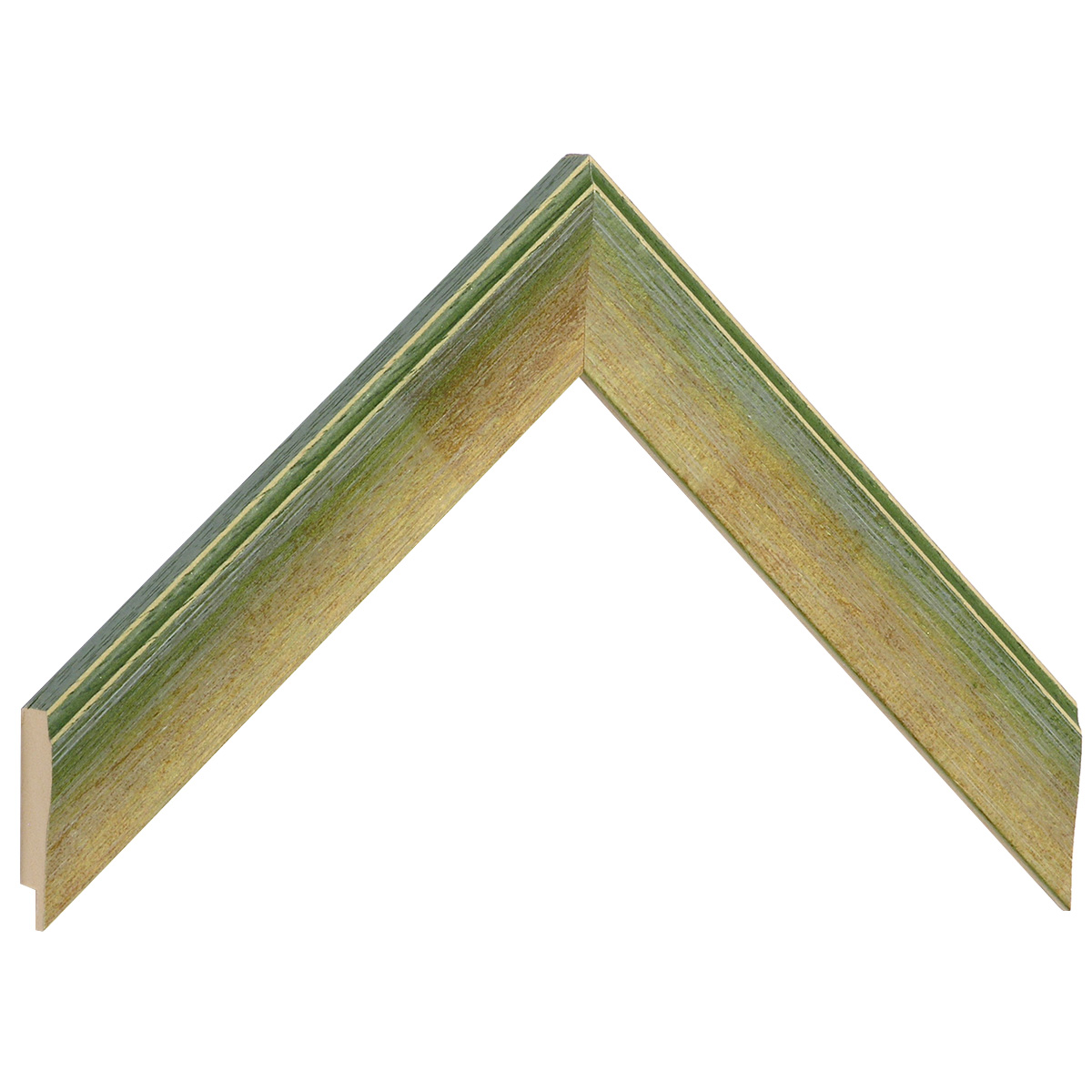 Bilderleiste Tanne Breite 30 mm matt abgetönt grün - Musterwinkel