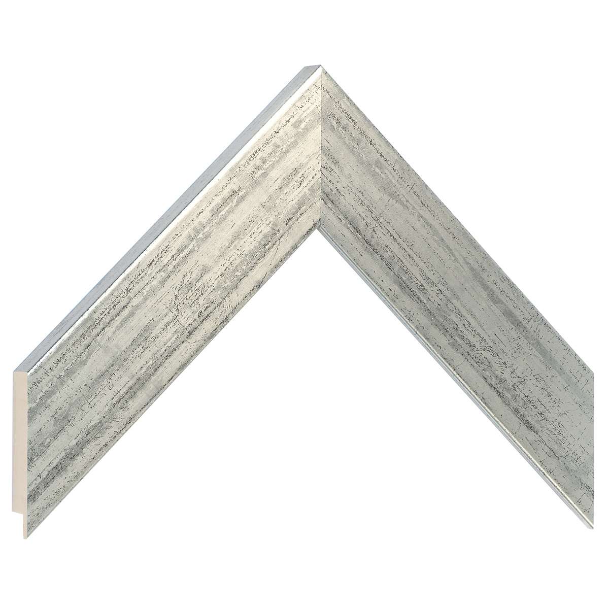Bilderleiste Ayous flach 40 mm breit 16 hoch - Silber antik  - Musterwinkel