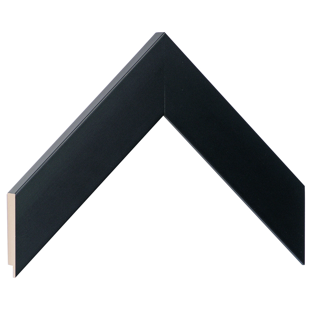 Bilderleiste Ayous flach 40 mm breit 16 mm hoch - Schwarz matt - Musterwinkel
