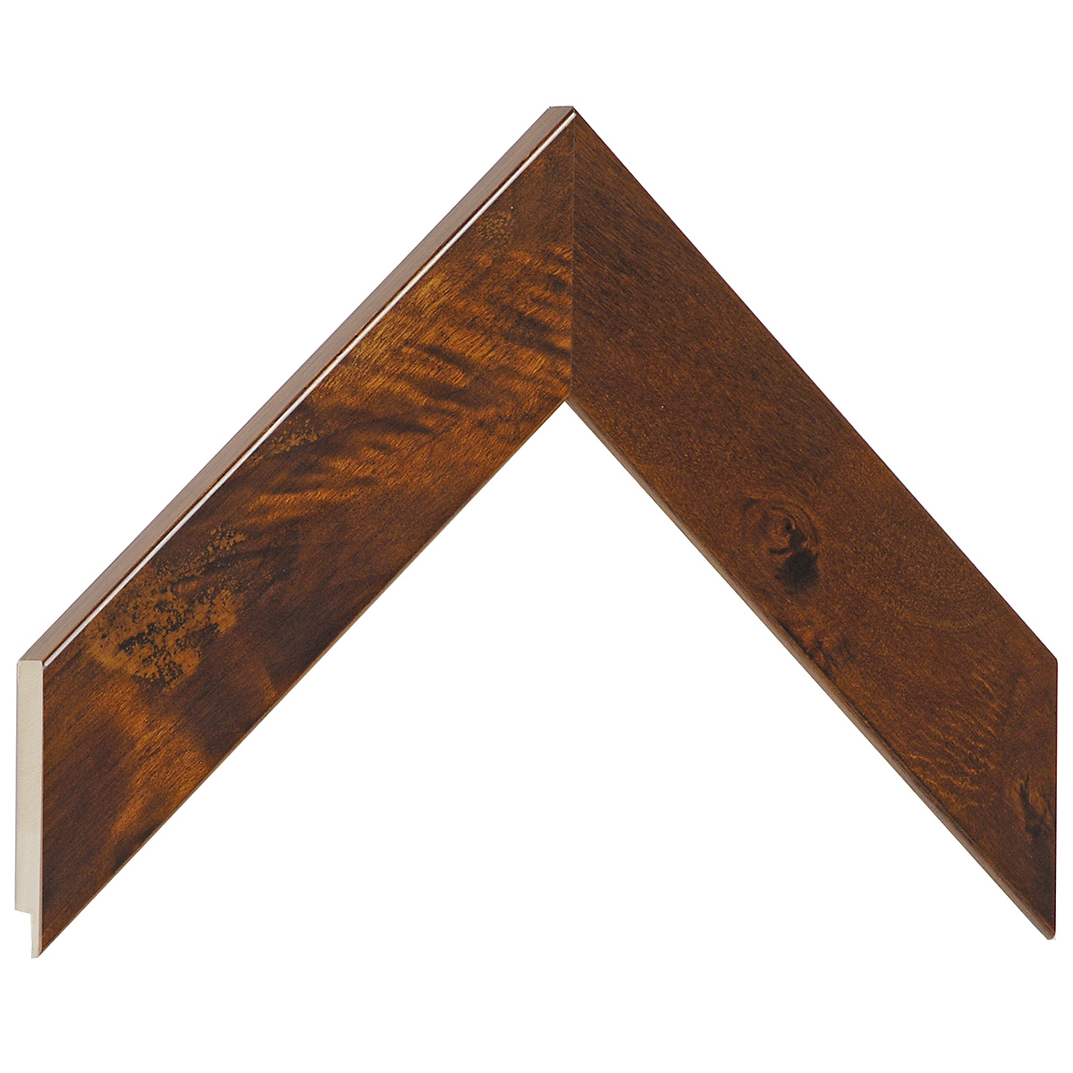 Bilderleiste furniert 40 mm breit 14 mm hoch - Matt Nussfarben - Musterwinkel
