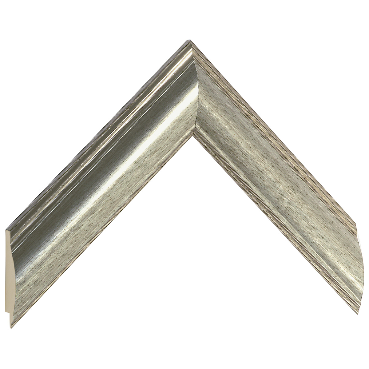 Bilderleiste keilgezinkte Kiefer 38 mm breit 19 hoch - Silber - Musterwinkel