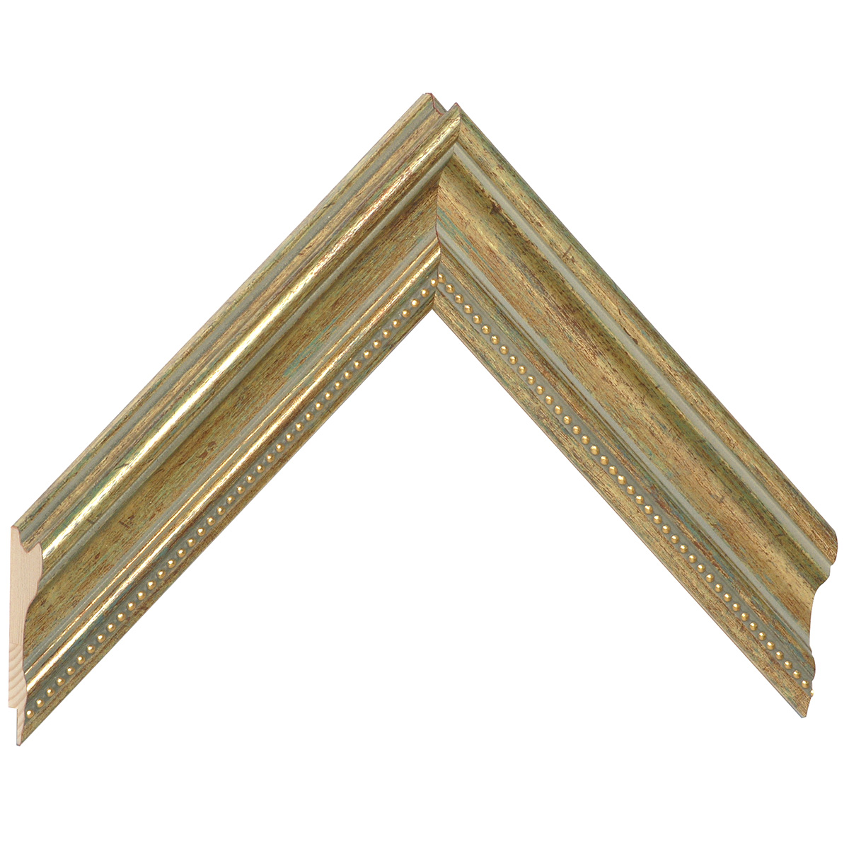 Moulding finger-jointed pine, width 38mm, height 26 - Bronze - Musterwinkel