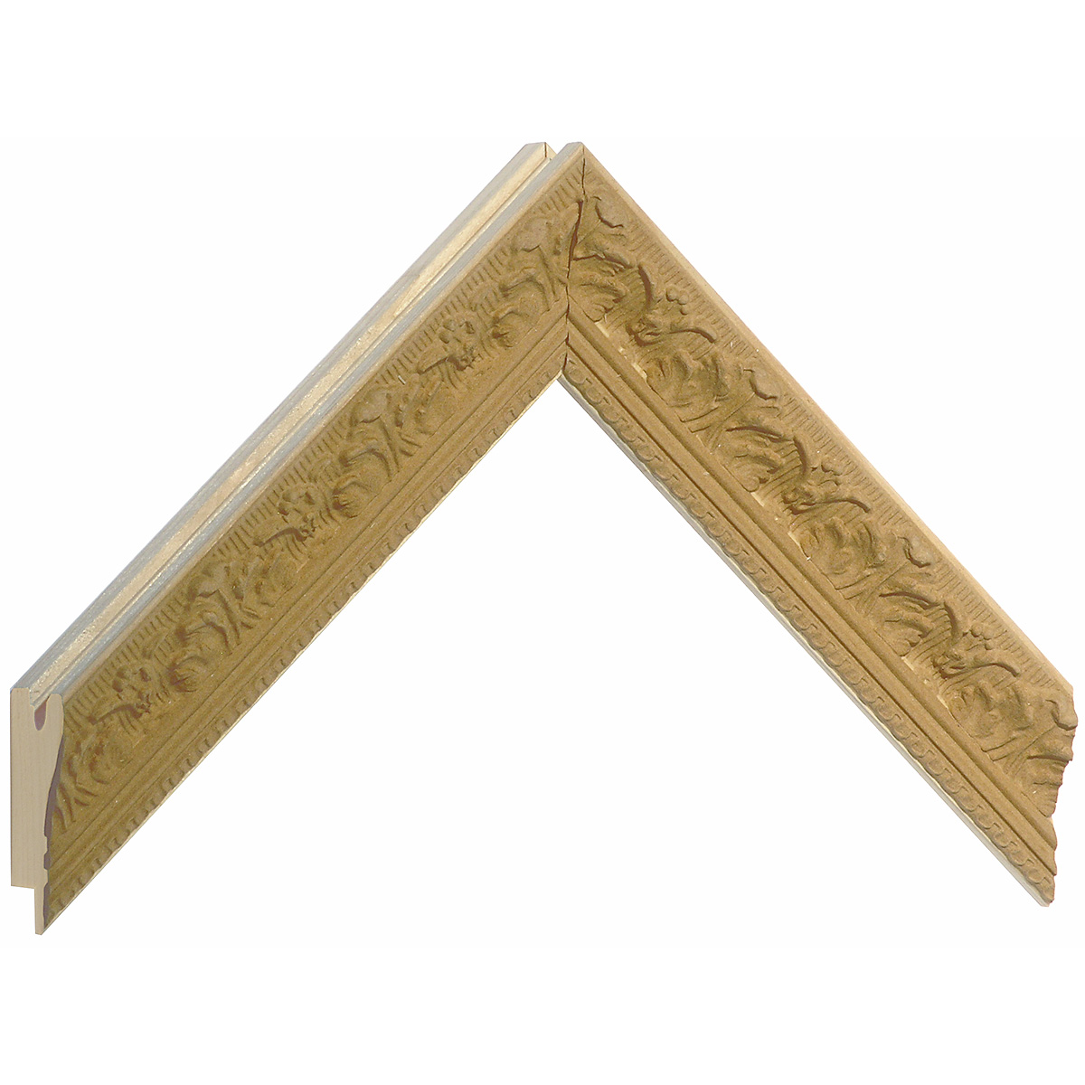 Bilderleiste keilgezinkte Pinie roh m. Ornament H.31mm B.32 Falz 14 - Musterwinkel