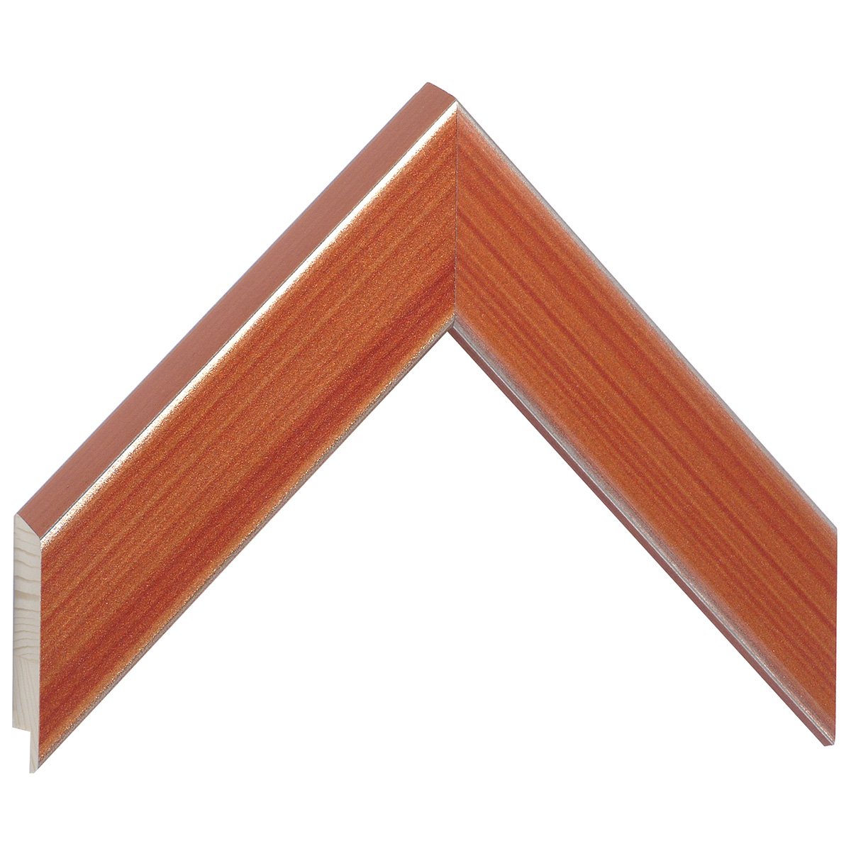 Bilderleiste keilgezinkte Tanne Breite 43mm Höhe 20mm Satin rot - Musterwinkel