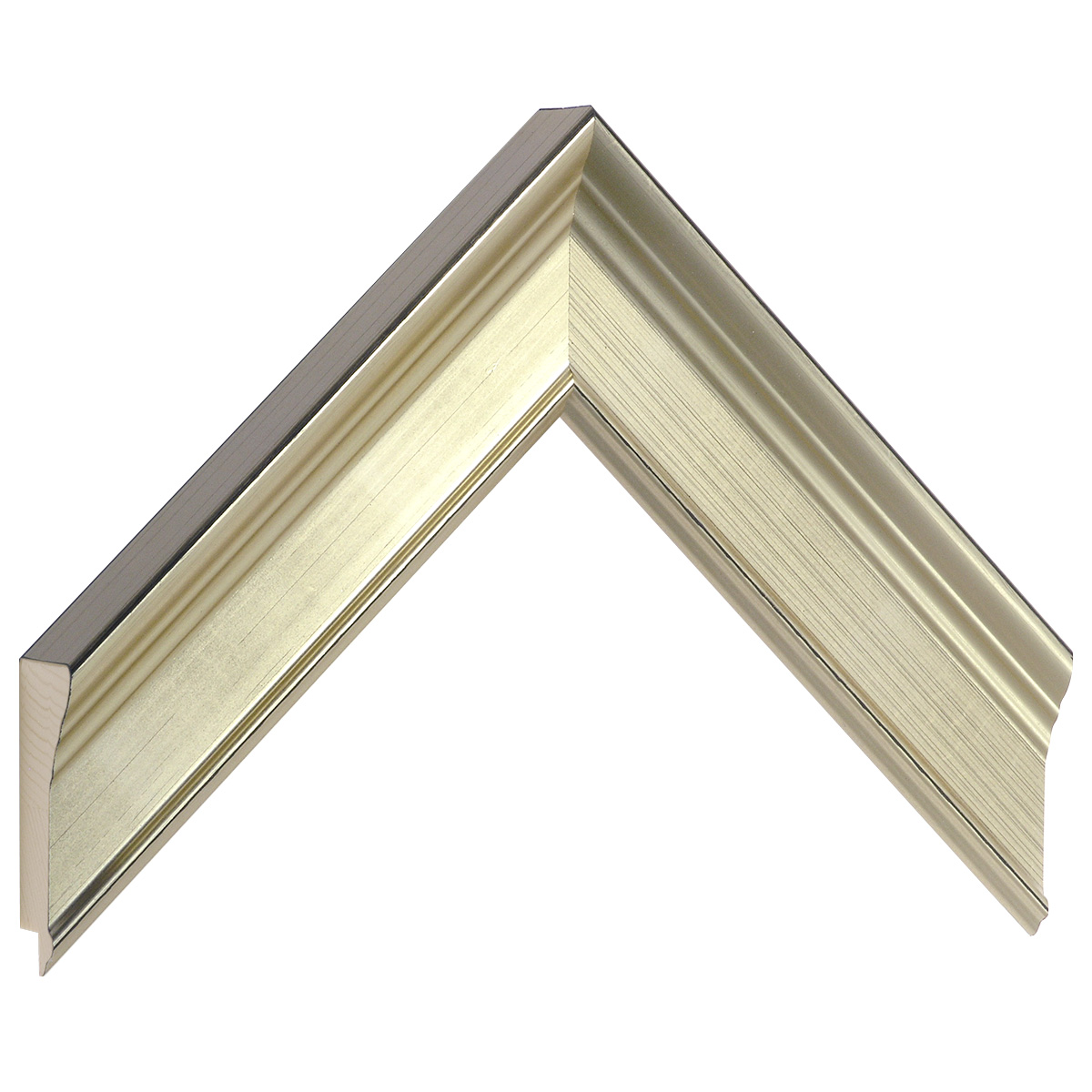 Bilderleiste keilgezinkte Pinie 43 mm breit 28 hoch Platin - Musterwinkel