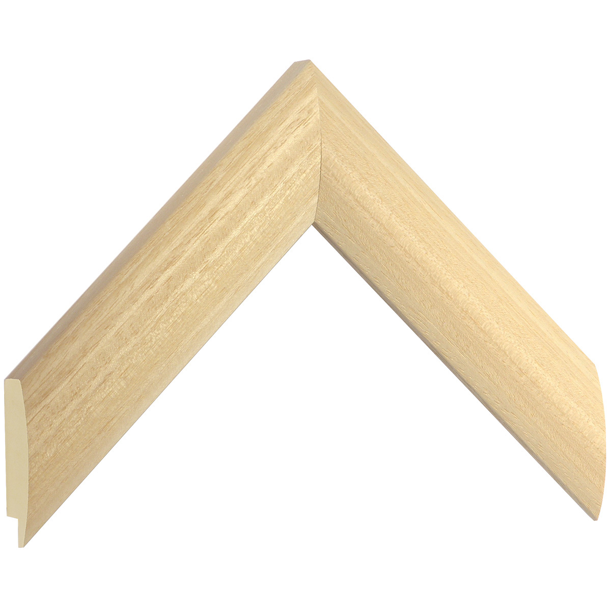 Bilderleiste Lindenholz roh - Breite 40 mm - Höhe 23 mm - Musterwinkel