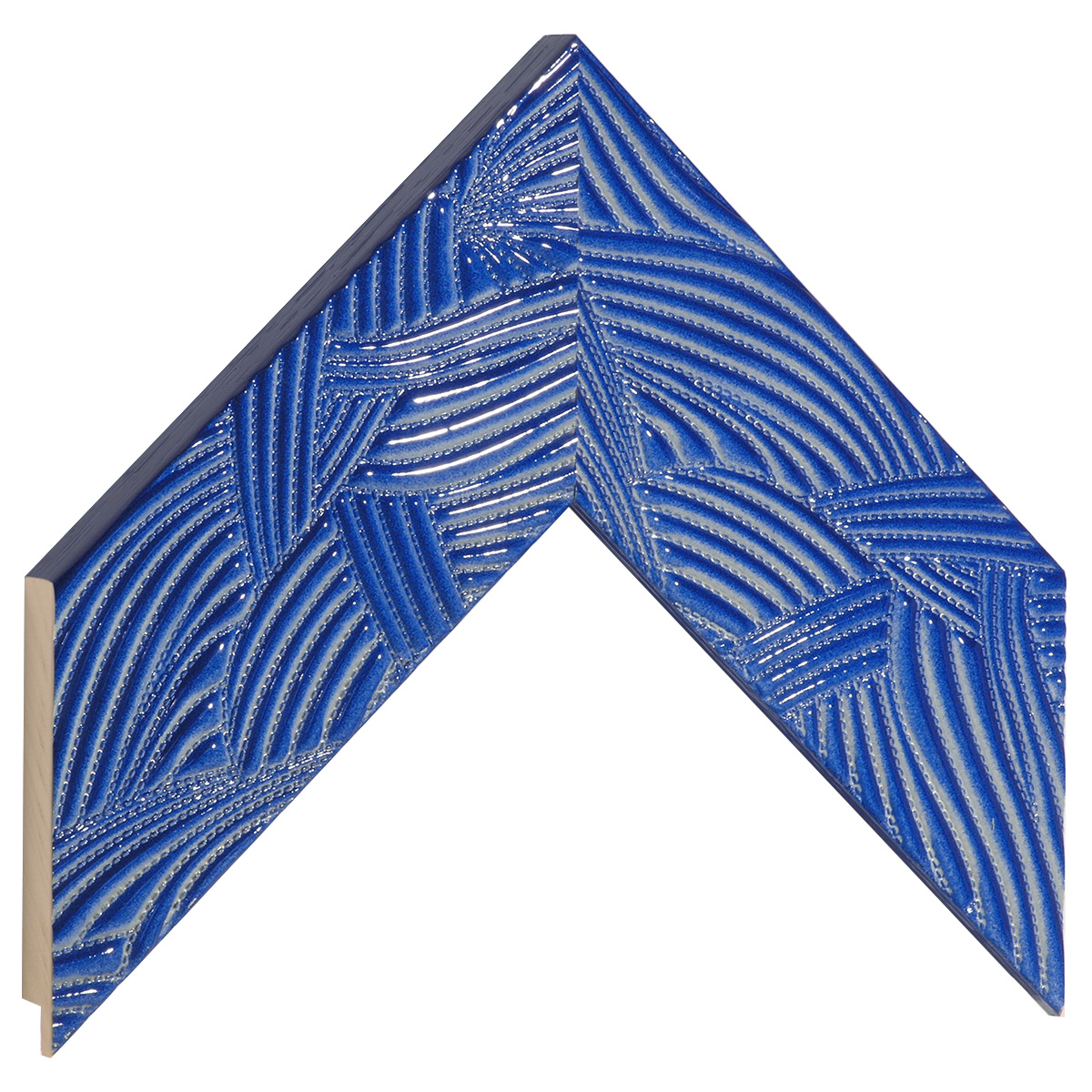 Bilderleiste Ayous Breite 65 mm Reliefdekor blau - Musterwinkel