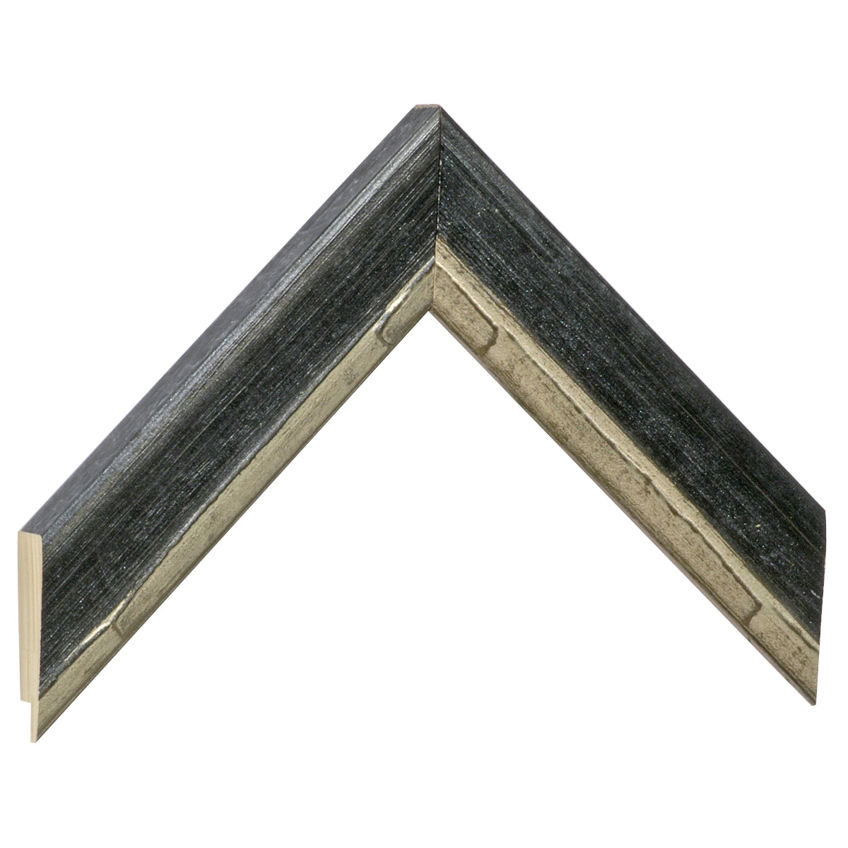 Bilderleiste keilgezinkte Tanne 37 mm breit 21 hoch - Blau Silberlinie - Musterwinkel