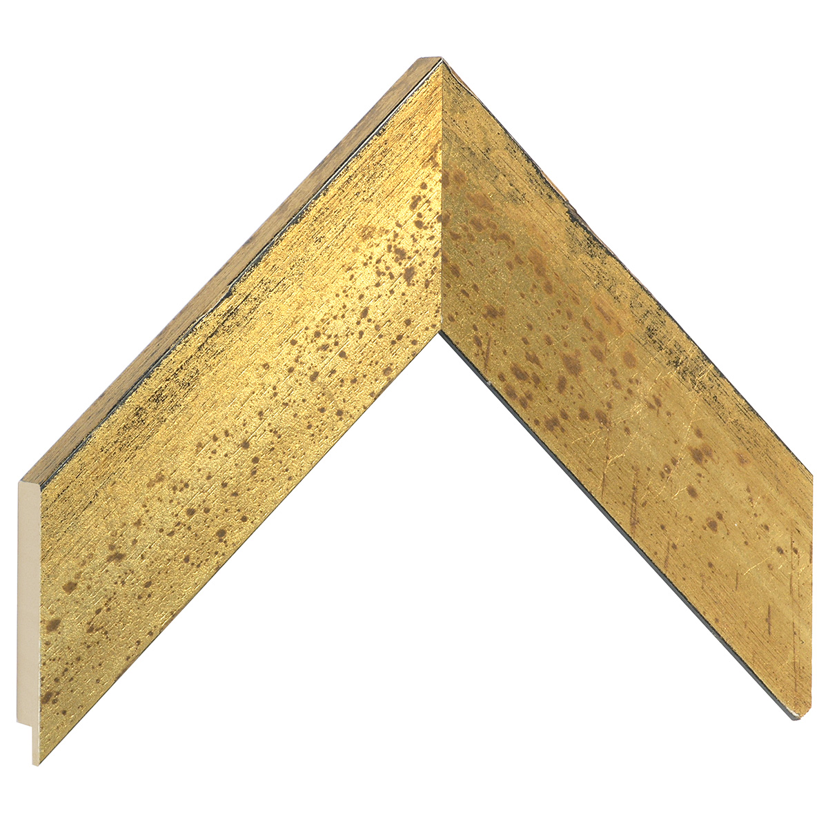 Bilderleiste Ayous flach 49 mm breit 16 mm hoch - Antikgold - Musterwinkel