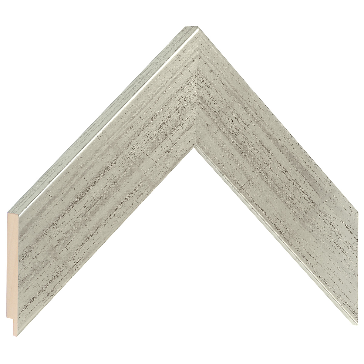 Bilderleiste Ayous flach 48 mm breit 20 mm hoch - Silber antik  - Musterwinkel
