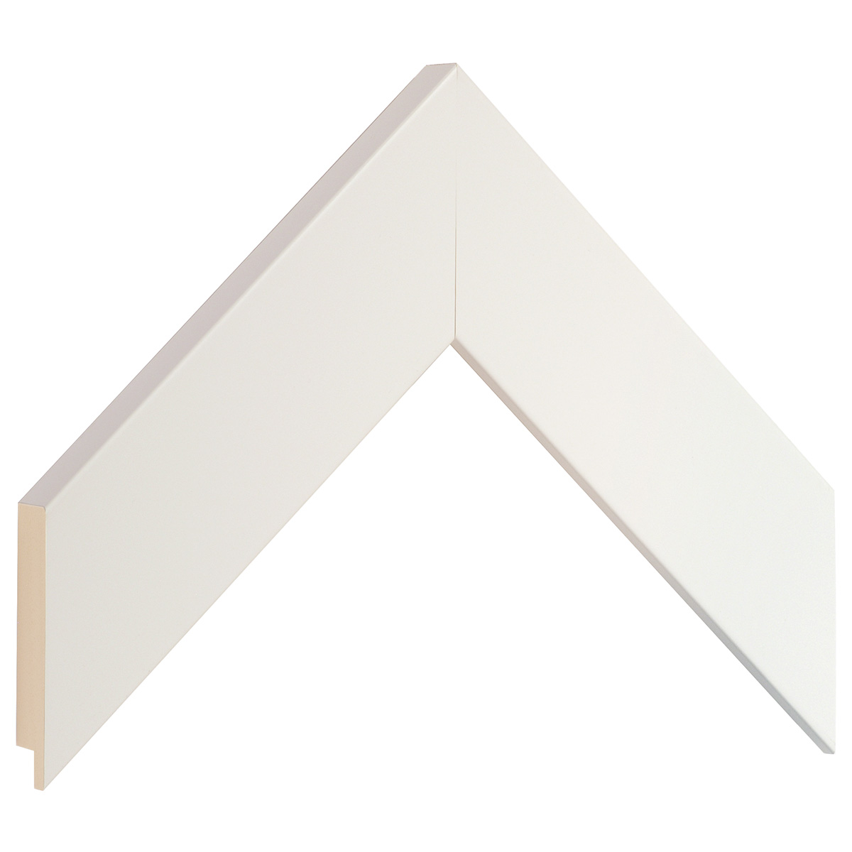 Bilderleiste Ayous flach 48mm breit 20 hoch - Weiss matt - Musterwinkel