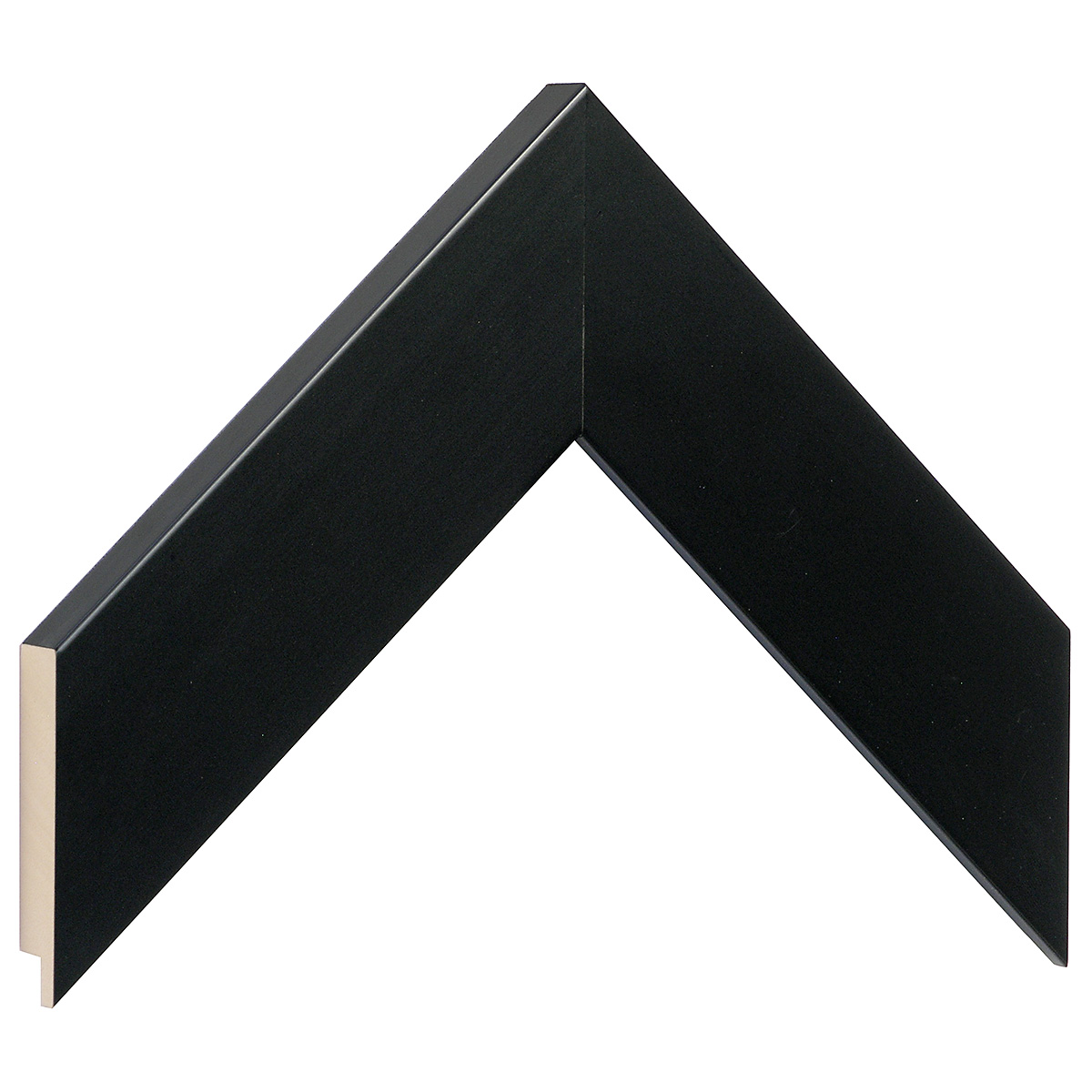 Bilderleiste Ayous flach 48 mm breit 20 mm hoch - Schwarz matt - Musterwinkel