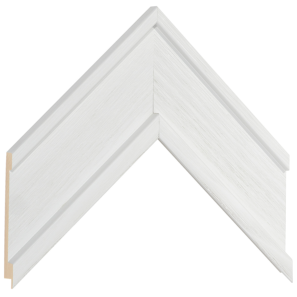 Bilderleiste Kiefer 68 mm breit 20 mm hoch - Weiss - Musterwinkel