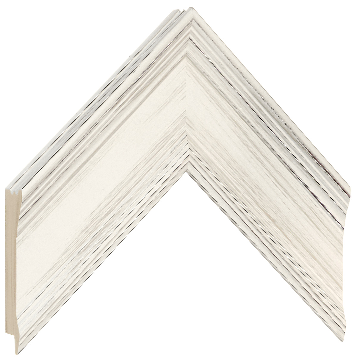 Bilderleiste keilgezinktes Pinie 68 mm breit 30 hoch Creme - Musterwinkel