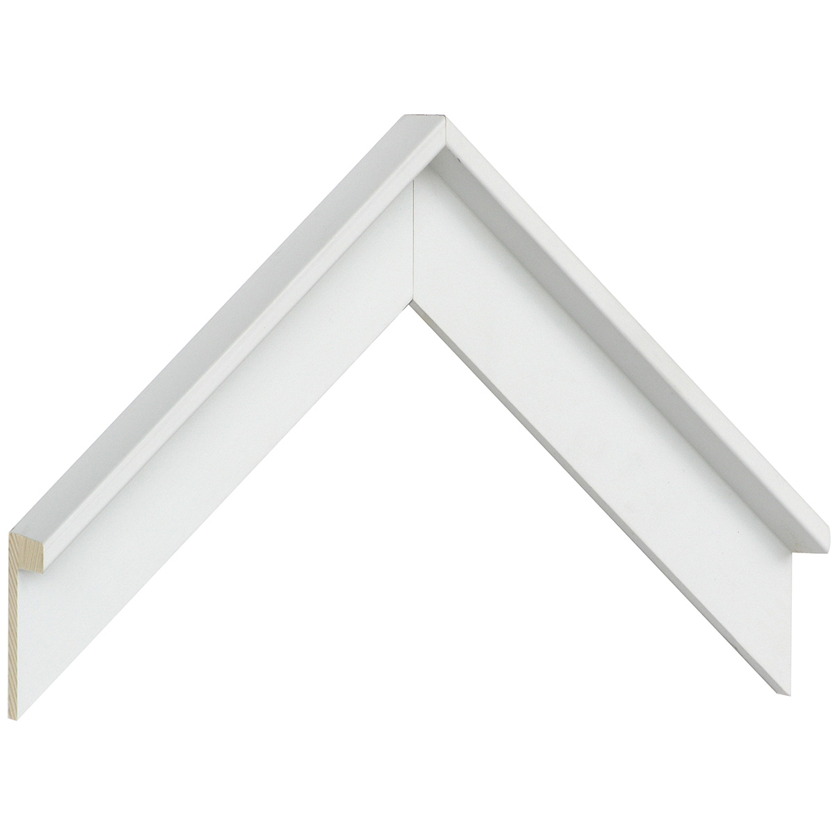 Schattenfugenleiste keilgezinkte Pinie Breite 35 Höhe 33mm Weiss - Musterwinkel