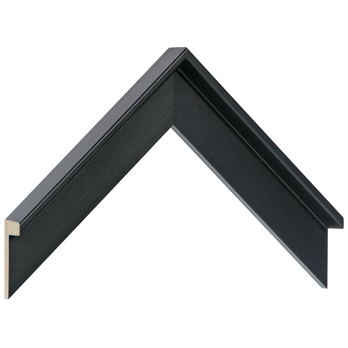 Schattenfugenleiste keilgez. Kiefer 35 mm breit 33 hoch - Schwarz - Musterwinkel